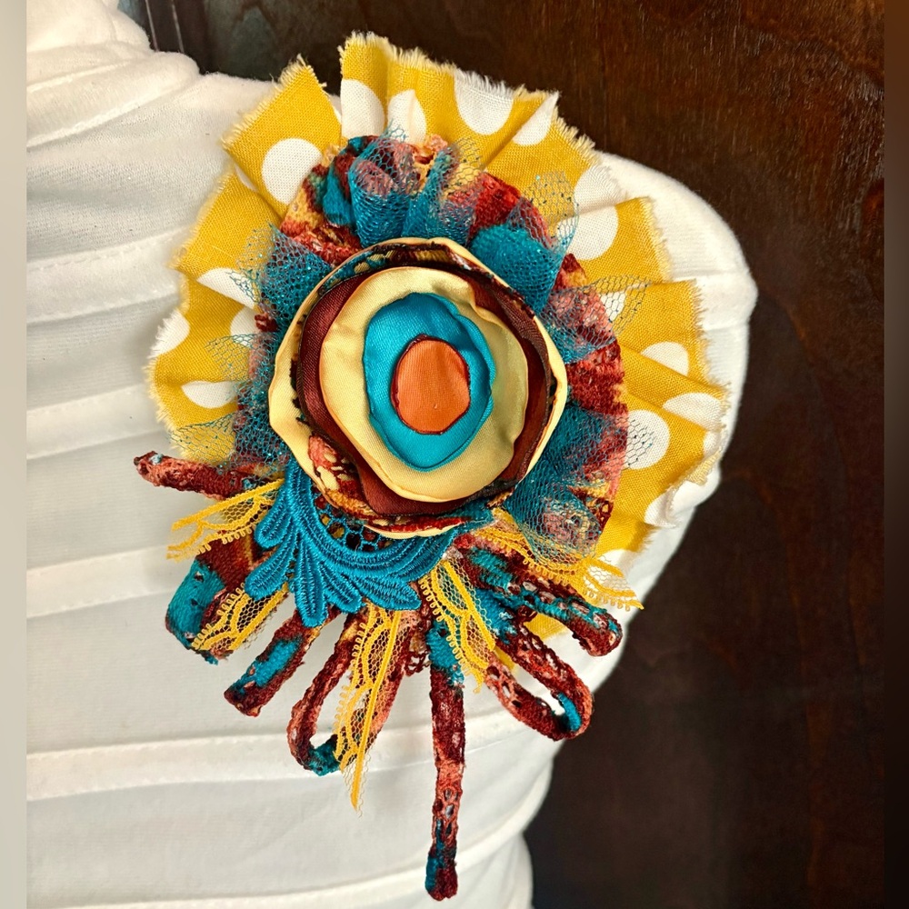 Colorful Fabric Brooch